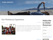 Tablet Screenshot of globalrunaways.com